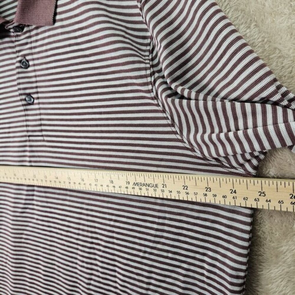 Eddie Bauer Golf Polo Shirt 3 Button Striped Short Sleeve Men's Size XLT Tall - Picture 6 of 10